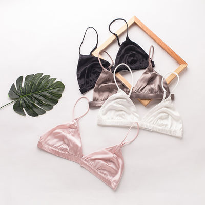 컨버터블 섹시한 여성 브래지어 친밀한 실크 무선 브래지어 32A 32B 32C 나일론 스판덱스
