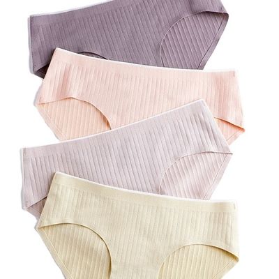 보통 염색된 이음새가 없는 면 Boyshorts에 의하여 뜨개질을 하는 레이저 커트 적요 중간 허리
