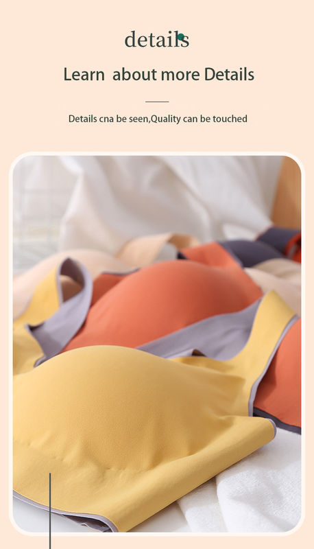 나일론 여자 이음새가 없는 스포츠 브래지어 안락한 보통 염색된 유액 뒤 마감