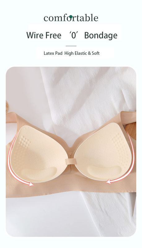 나일론 여자 이음새가 없는 스포츠 브래지어 안락한 보통 염색된 유액 뒤 마감