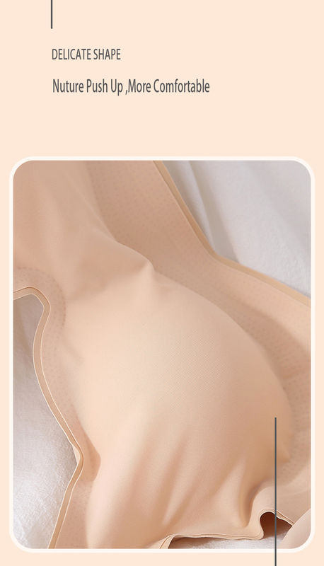 나일론 여자 이음새가 없는 스포츠 브래지어 안락한 보통 염색된 유액 뒤 마감