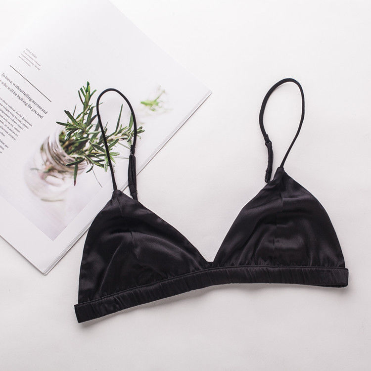 컨버터블 섹시한 여성 브래지어 친밀한 실크 무선 브래지어 32A 32B 32C 나일론 스판덱스
