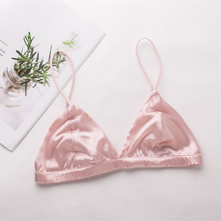 컨버터블 섹시한 여성 브래지어 친밀한 실크 무선 브래지어 32A 32B 32C 나일론 스판덱스