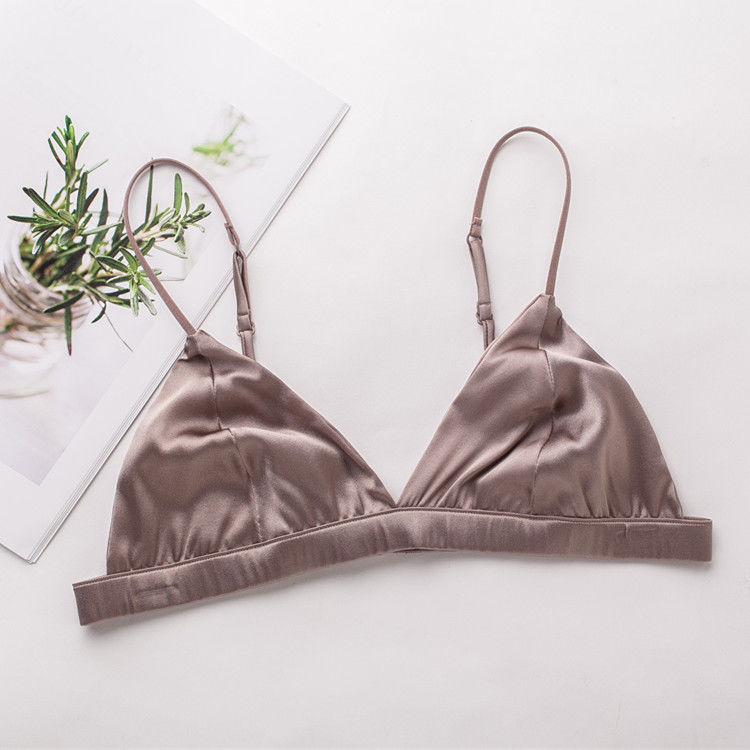 컨버터블 섹시한 여성 브래지어 친밀한 실크 무선 브래지어 32A 32B 32C 나일론 스판덱스