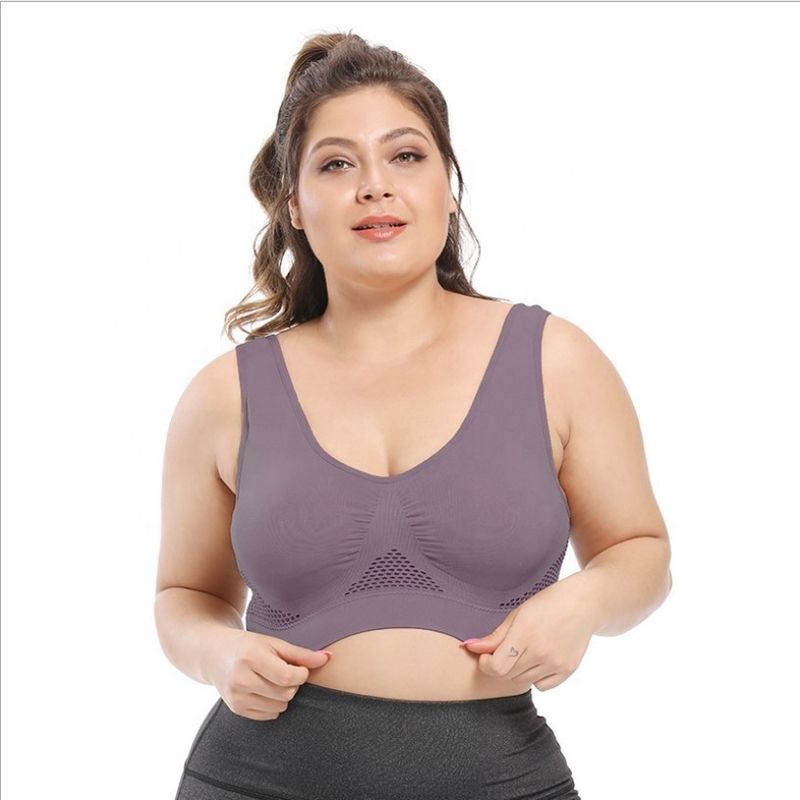 요가 스포츠 큰 숙녀 브래지어 44C 44D 3XL 4XL 면 레이스 속옷