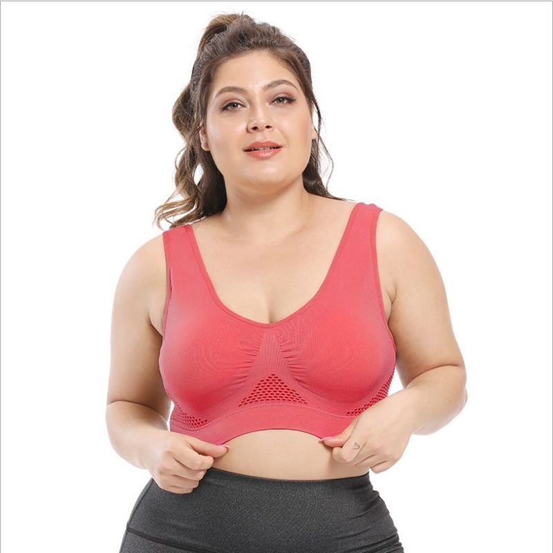 요가 스포츠 큰 숙녀 브래지어 44C 44D 3XL 4XL 면 레이스 속옷