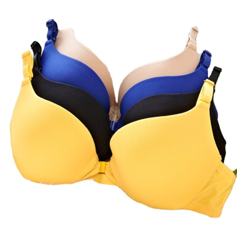 나일론 면 32a 38A 섹시한 여성 브래지어 일반 염색 전면 폐쇄 브래지어 전체 컵