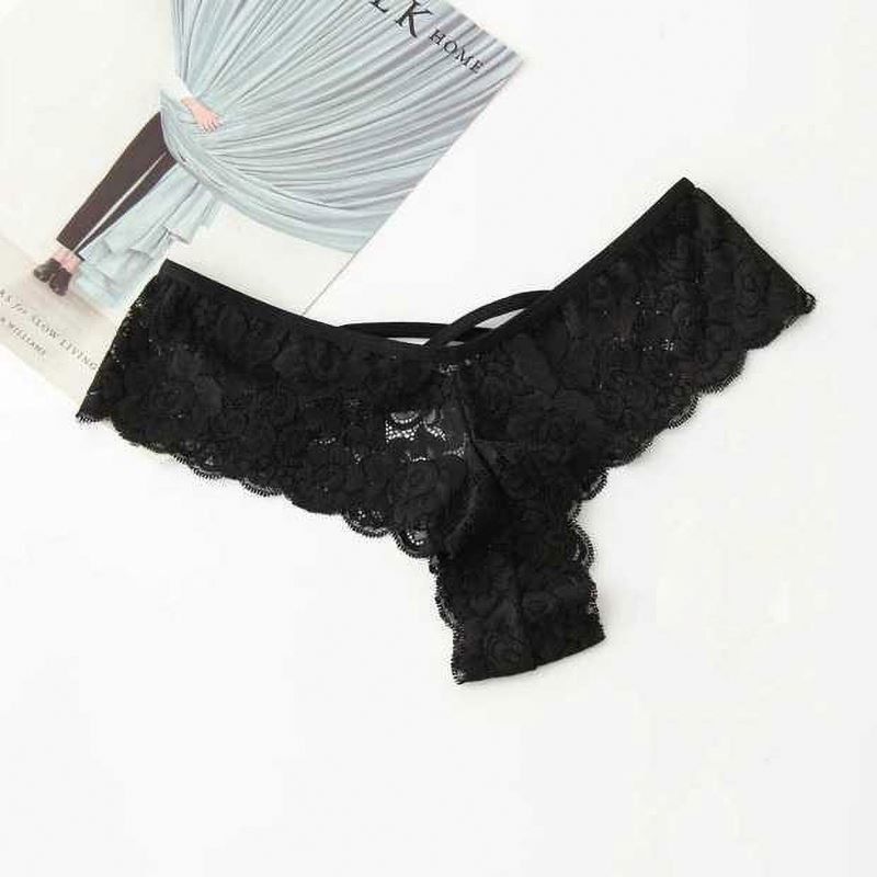 G-문자열 4XL 5XL 나일론 블랙 팬티 레이스 섹시한 여성 속옷 팬티