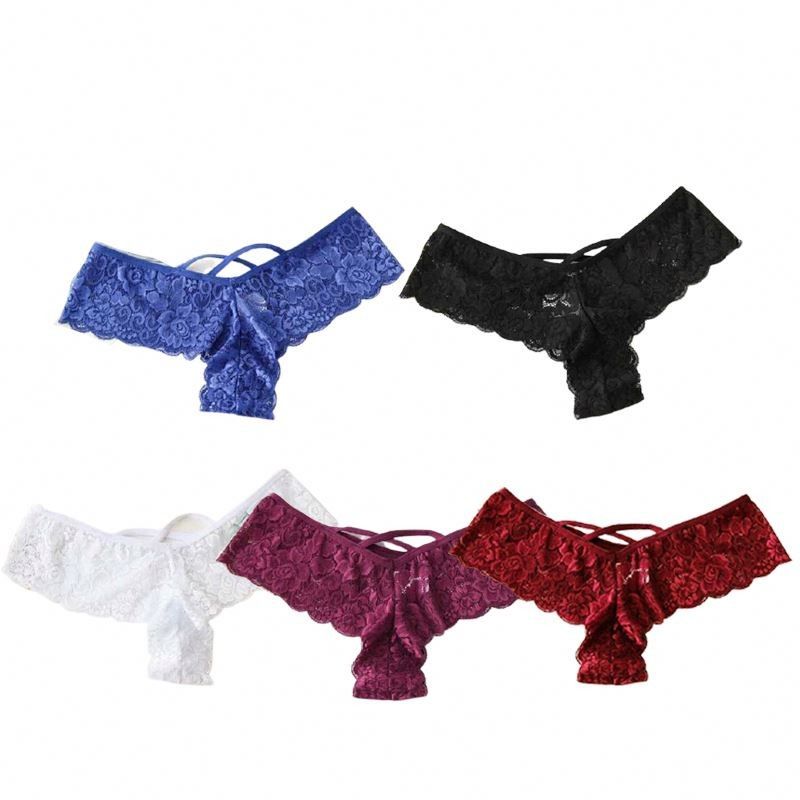 G-문자열 4XL 5XL 나일론 블랙 팬티 레이스 섹시한 여성 속옷 팬티