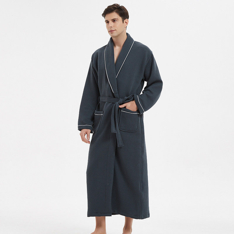 플러스 남자를 위한 Loungewear 망 잠옷 단단한 면 직물 따뜻한 Pjs