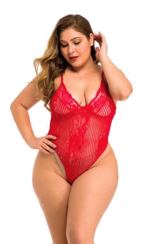 민소매 유혹 플러스 베이비돌 란제리 화이트 레이스 L-5XL 폴리에스터 95